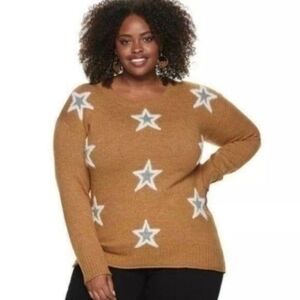 Every Metallic Star Crew Neck Sweater